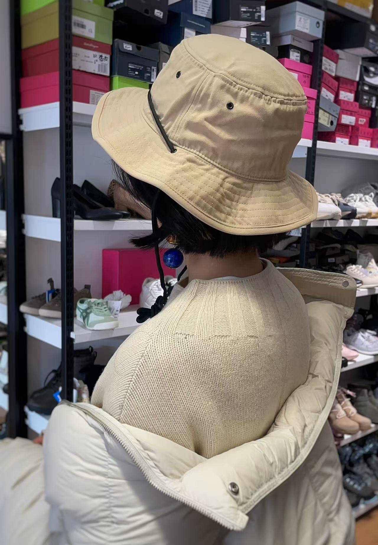 High quality cotton UV resistant bucket hat(second-hand)
