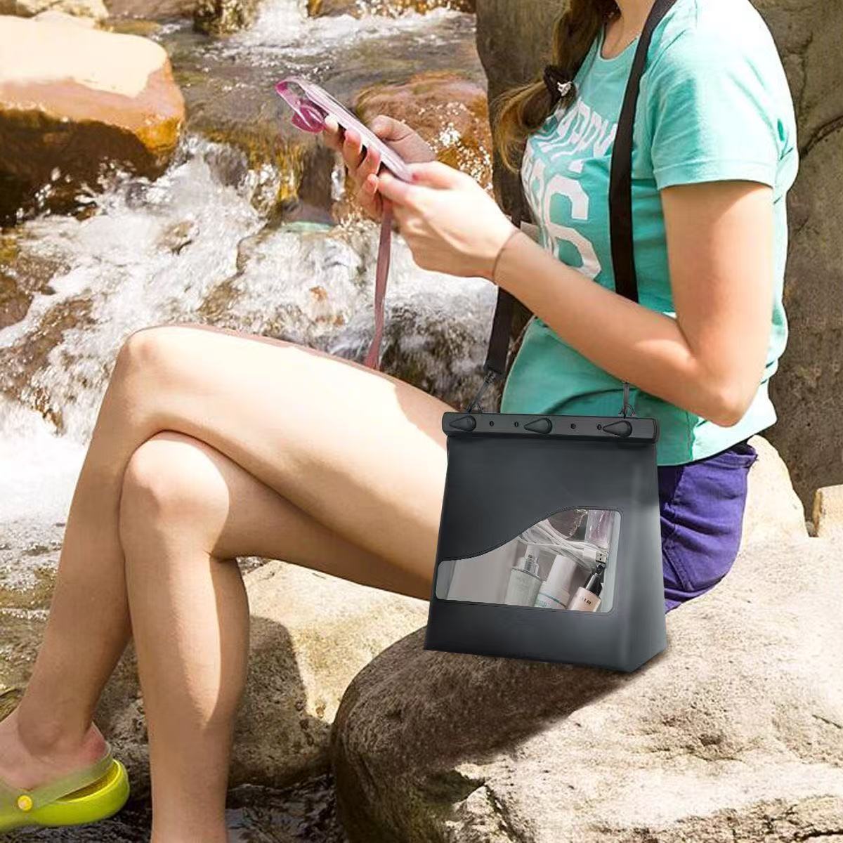 Transparent crossbody mobile phone waterproof  bag
