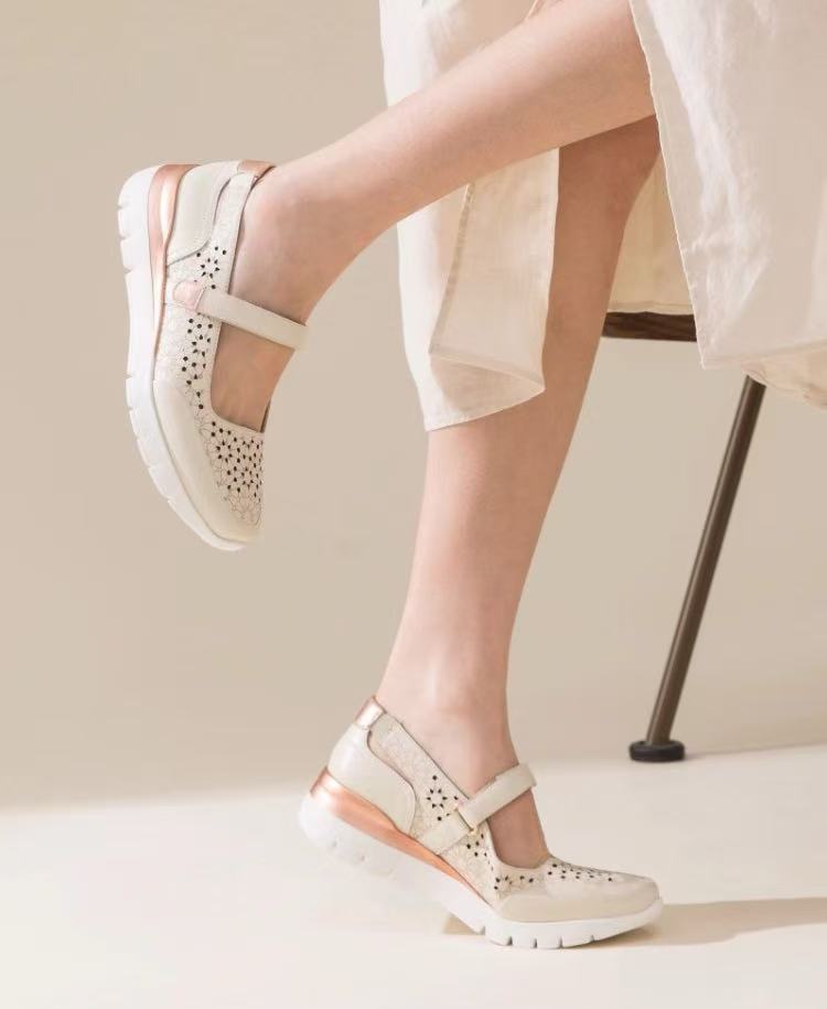 High quality leather Mary Zeng single shoes