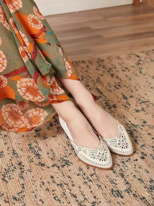 High quality soft and comfortable leather women's shoes