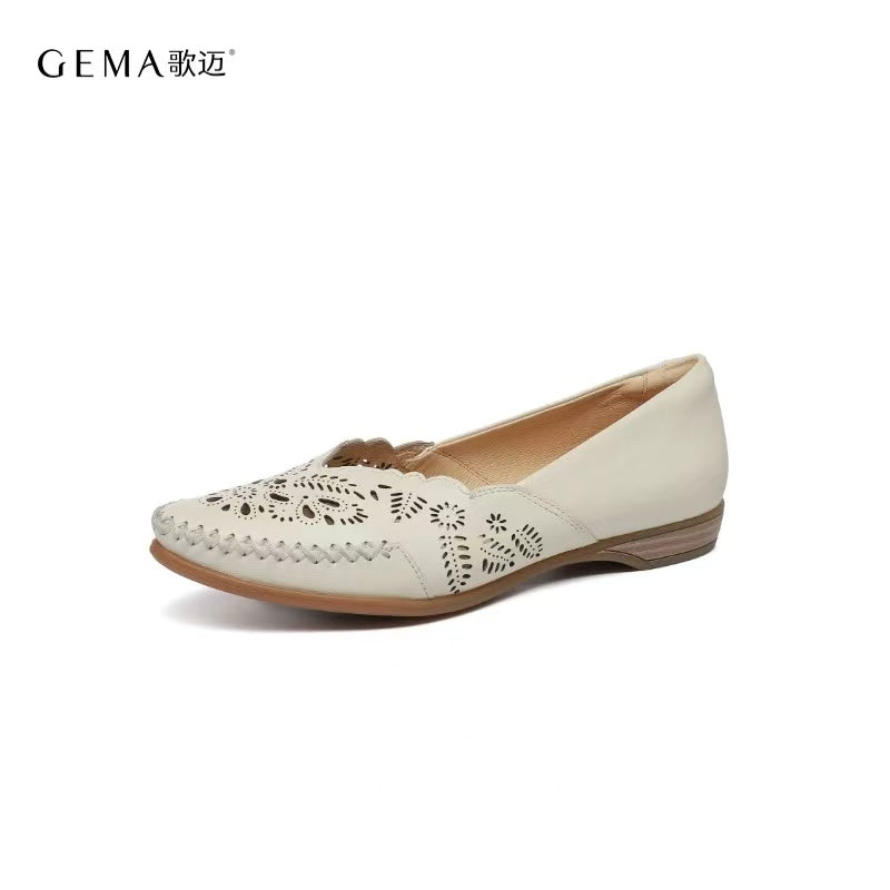 High quality soft and comfortable leather women's shoes